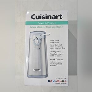 Cuisinart SCO-60 Deluxe Stainless Steel Electric Can Opener. One Touch Operation